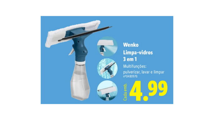 limpa vidro 3 em 1 no Lidl