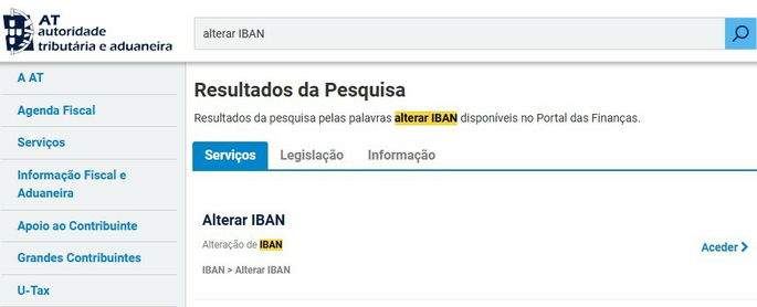 Alterar IBAN AT Screenshot