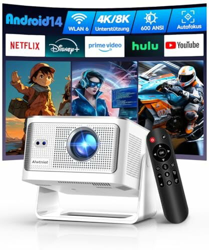 Alwtniet Proyector Port&aacute;til 4K 8K