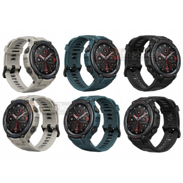 Renderizações do Amazfit T-Rex Pro. Crédito: Sudhanshu Ambhore / 91mobiles