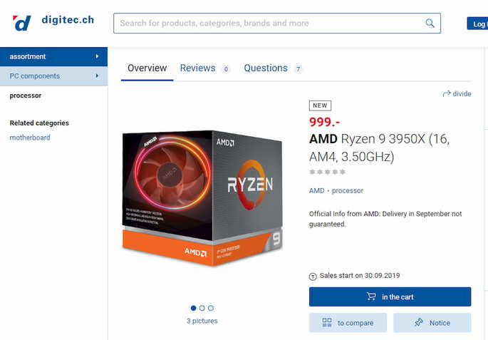 amd ryzen 9 3950X