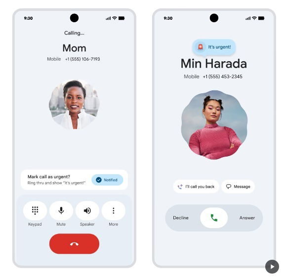 Android 16 chamadas urgentes