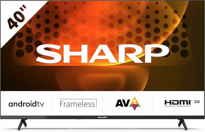 Android TV (11) Sharp de 40" sem moldura