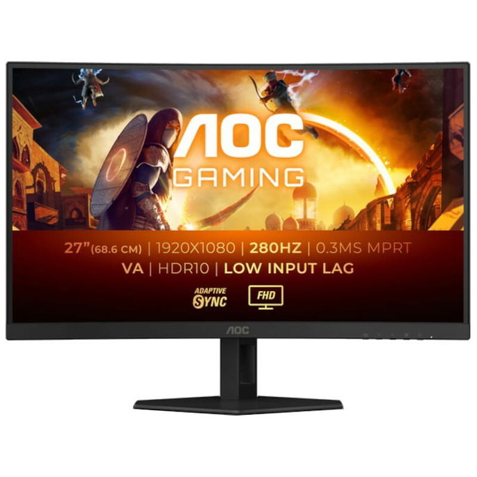 AOC G4 C27G4ZXE 27" FullHD VA Curvo 280Hz Preto - Monitor Gaming