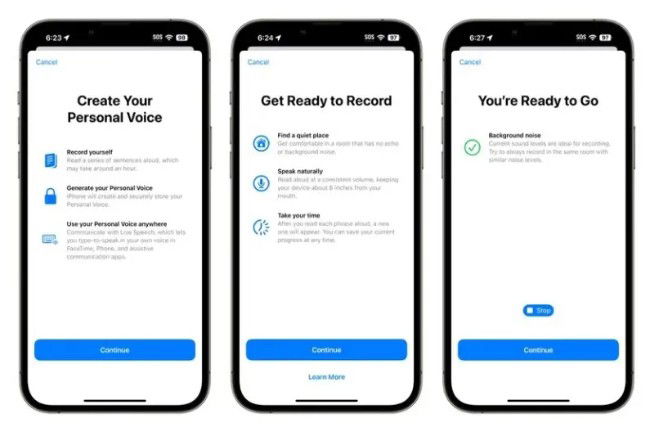 Apple iOS 17 Personal Voice