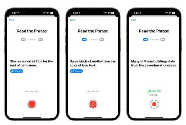 Apple iOS 17 Personal Voice