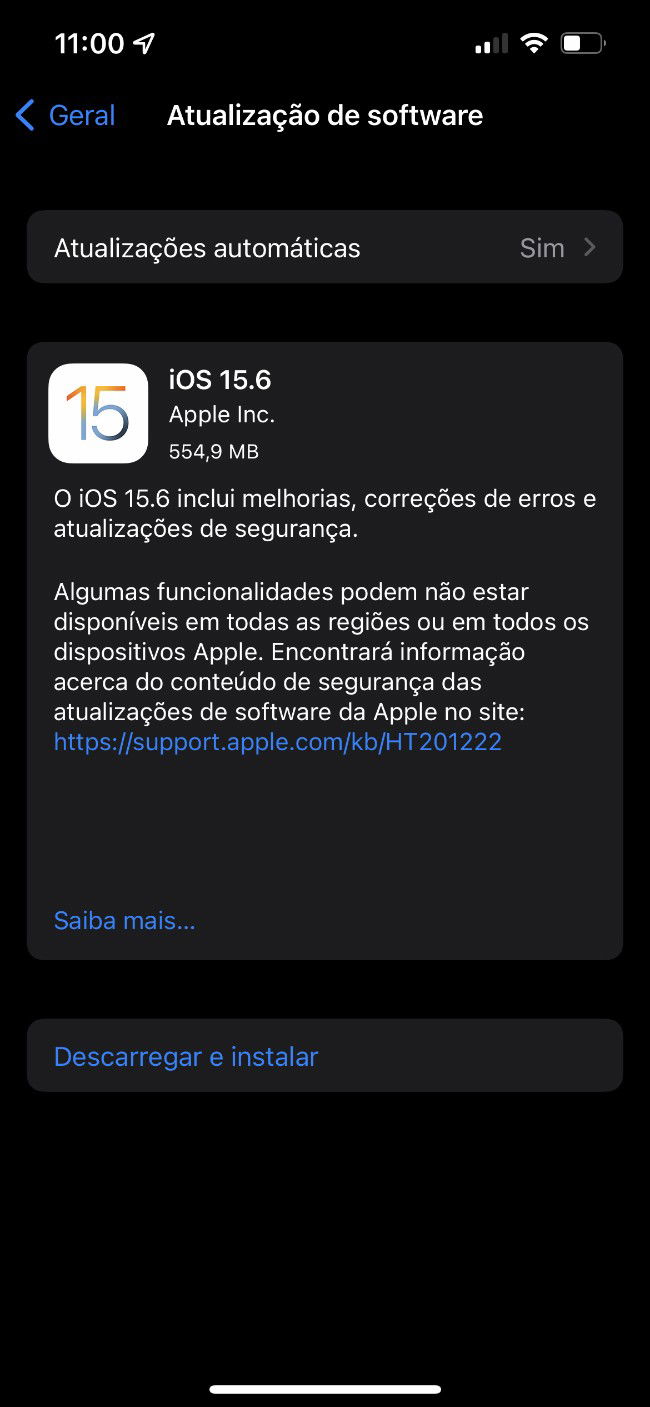 Apple iOS 15.6