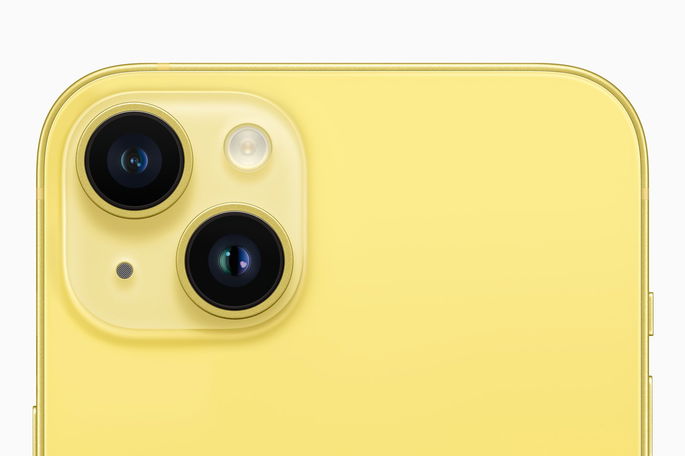 Painel traseiro iPhone 14 amarelo