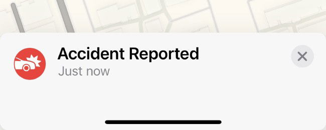 Acidentes Apple Maps