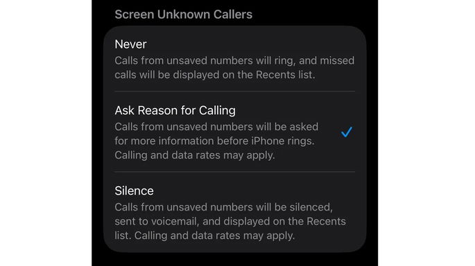 iOS 26 spam