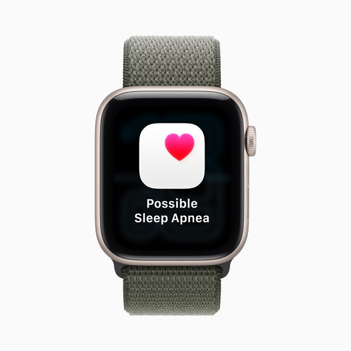 Apple Watch SE recurso apneia do sono