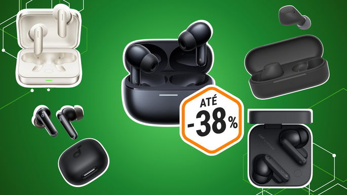 cinco auriculares com descontos até 38%