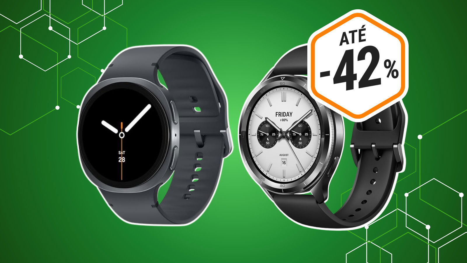 Dois relógios inteligentes com descontos até 42%