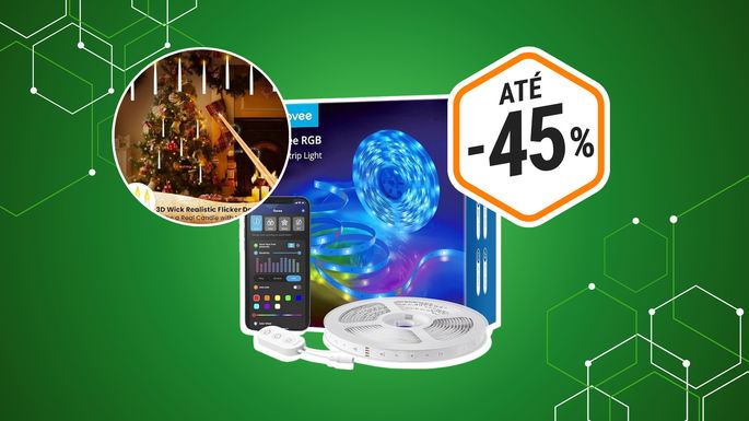Luzes de natal com descontos até 45%