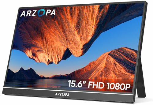 ARZOPA Monitor portátil 15,6" FHD