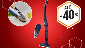Aspirador vertical BOSCH 2 em 1 que querias com desconto 40% na Worten