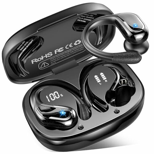 Auriculares Desportivos Sem Fios Bluetooth 5.4, IP8