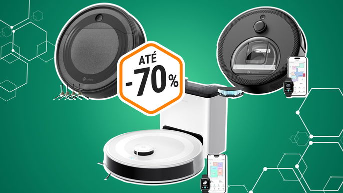 três aspiradores robot com desconto de até 70%