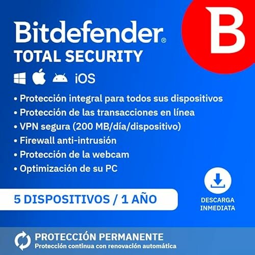 Bitdefender Total Security 2026 5 Dispositivos