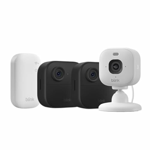 Blink Outdoor 4 + C&acirc;mara Blink Mini 2K+ (branco), m&oacute;dulo Sync Module Core inclu&iacute;do