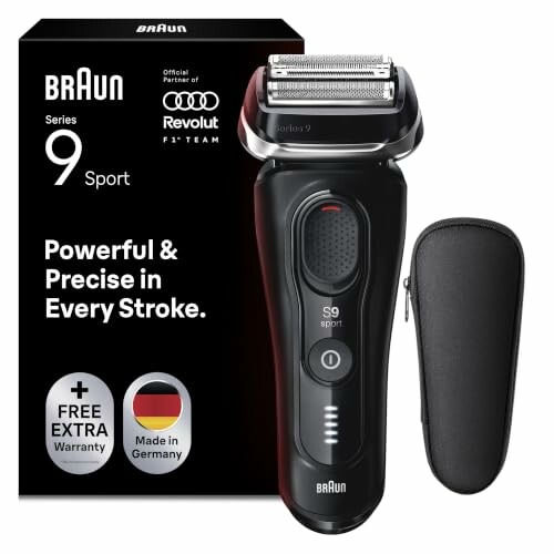 Braun Series 9 Sport 9100si Máquina de Barbear Elétrica, Preta
