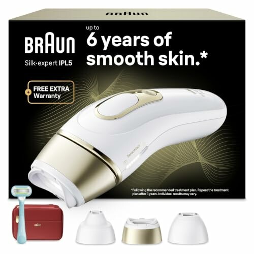 Braun Silk·expert Pro 5 PL5321, depiladora IPL, branco/dourado