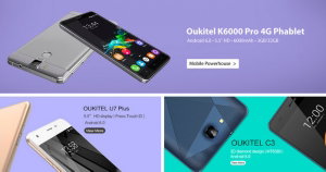OUKITEL em festa de grandes descontos na Gearbest
