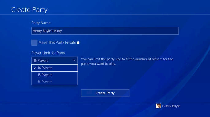Playstation 4 Party