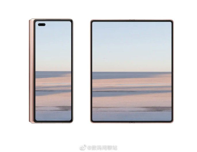 Render não-oficial do Huawei Mate X2. Crédito: Digital Chat Station