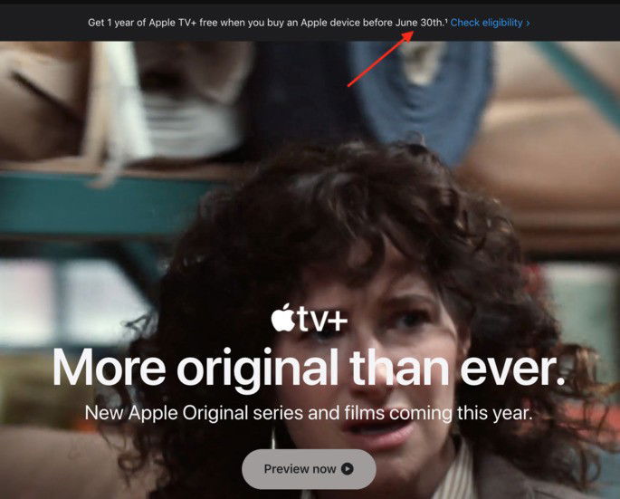 Apple faz referência ao final do ano grátis do Apple TV+ a 30 de junho