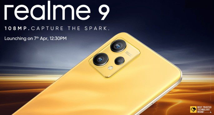 Realme 9 4G apresentado a 7 de abril