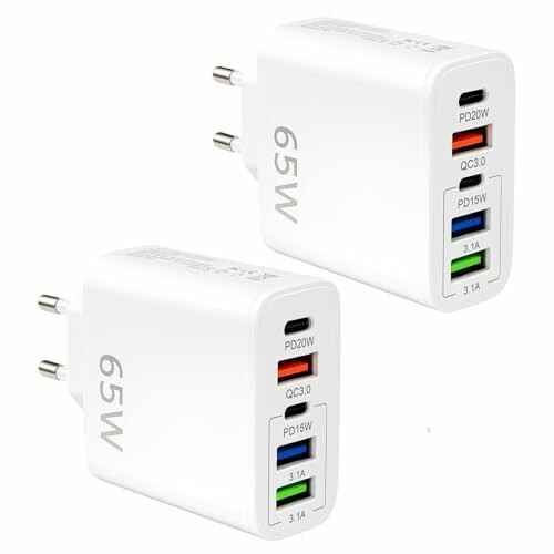 Cargador USB C 65W 2 Piezas
