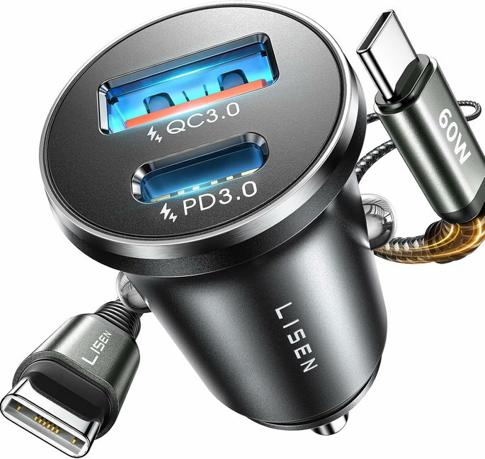 Carregador USB C para carro Lisen