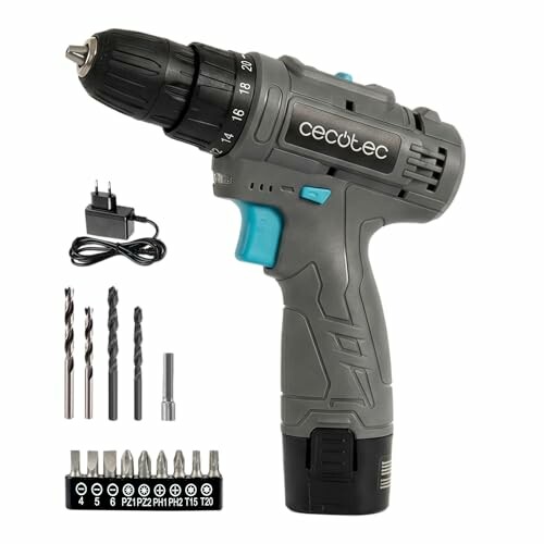 Cecotec PowerForce 1000, berbequim-aparafusador 12 V, 2000 mAh