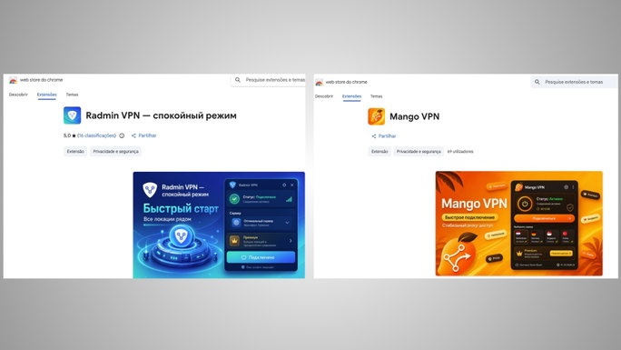 Centenas de extens&otilde;es de VPN para Chrome podem monitorar toda a tua atividade no navegador