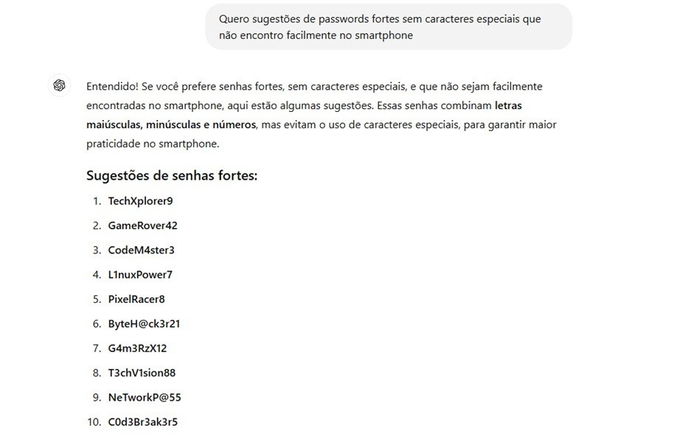 ChatGPT passwords