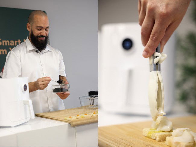 chef Fábio Gomes com os Smart Gadgets da Xiaomi