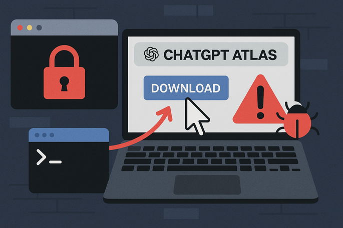 Cibercriminosos criam falso ChatGPT Atlas que rouba todas as passwords do navegador