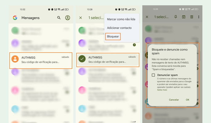 como bloquear sms spam