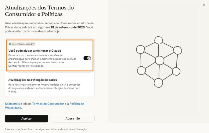 Como desativar a recolha de dados no Claude