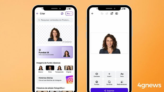 Como tirar fotos para documentos pelo telemóvel photoroom