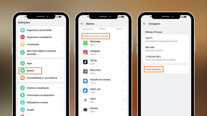 Como ver quais apps consomem mais bateria no Android
