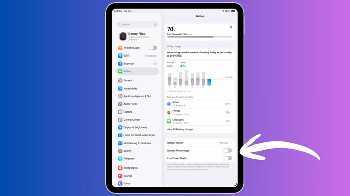 Saiba como verificar a sa&uacute;de da bateria do seu iPad (com diferentes m&eacute;todos)