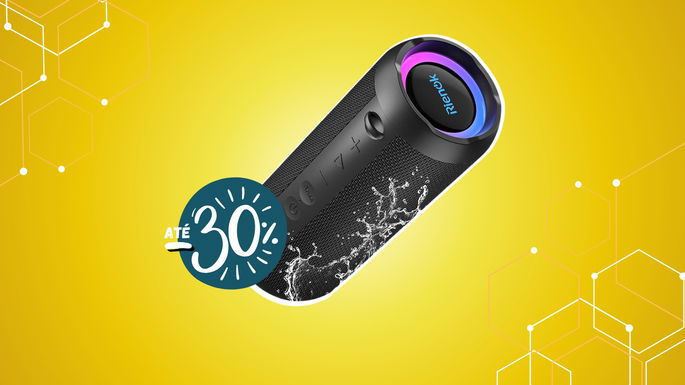 RIENOK Altifalante Bluetooth 5.3 por apenas 30 euros