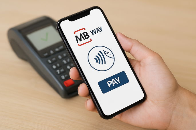 Imagem alusiva a um pagamento feito com MB Way