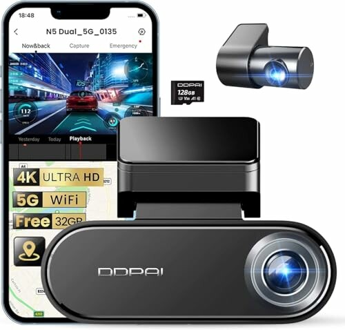 Dashcam DDPAI N5 Dual 4K+1080P