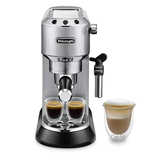 De'longhi Dedica, com bomba, utensílio para espuma de leite, 15 bares, tecnologia Thermoblock, aquec