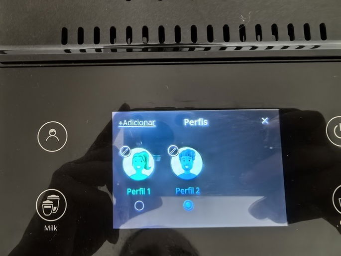 perfis de utilizadores Delonghi Rivelia