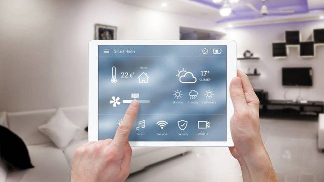 Controlo dos sistema de casa em tablet