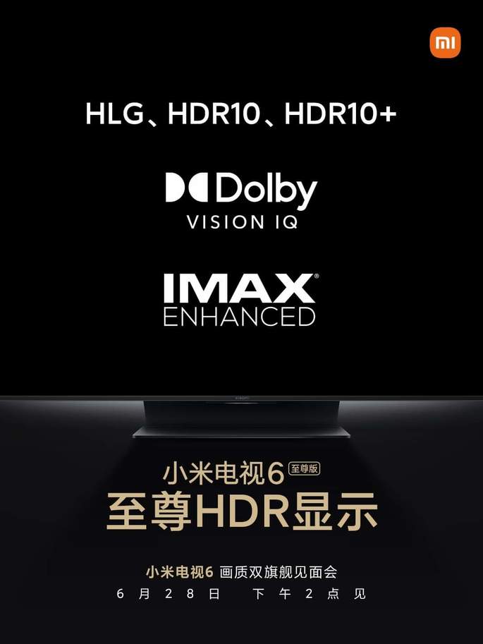 Um vislumbre ao design da Xiaomi Mi TV 6